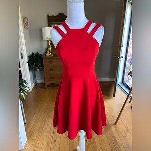 B. Smart Vibrant Red Strappy Mini Dress Size 5